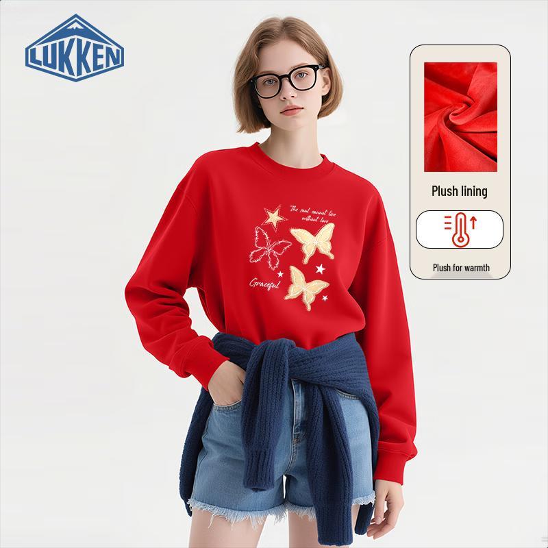 

LUKKEN Women s Fleece-Lined Love & Butterfly Print Sweatshirt XL