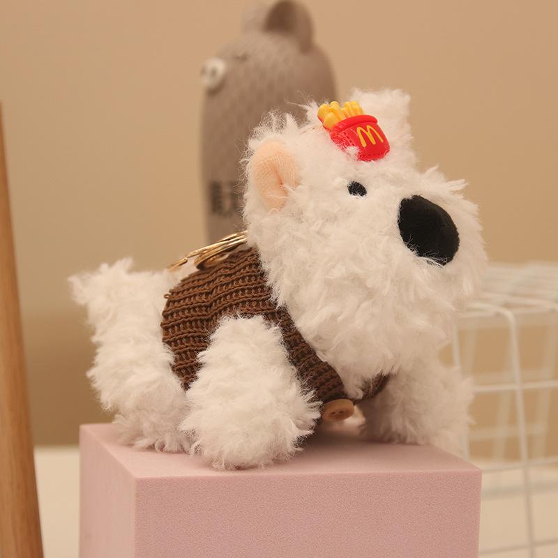 Internet Celebrity West Highland Plush Dog Plush Pendant Doll Scrawled Puppy Doll Bag Pendant Keychain