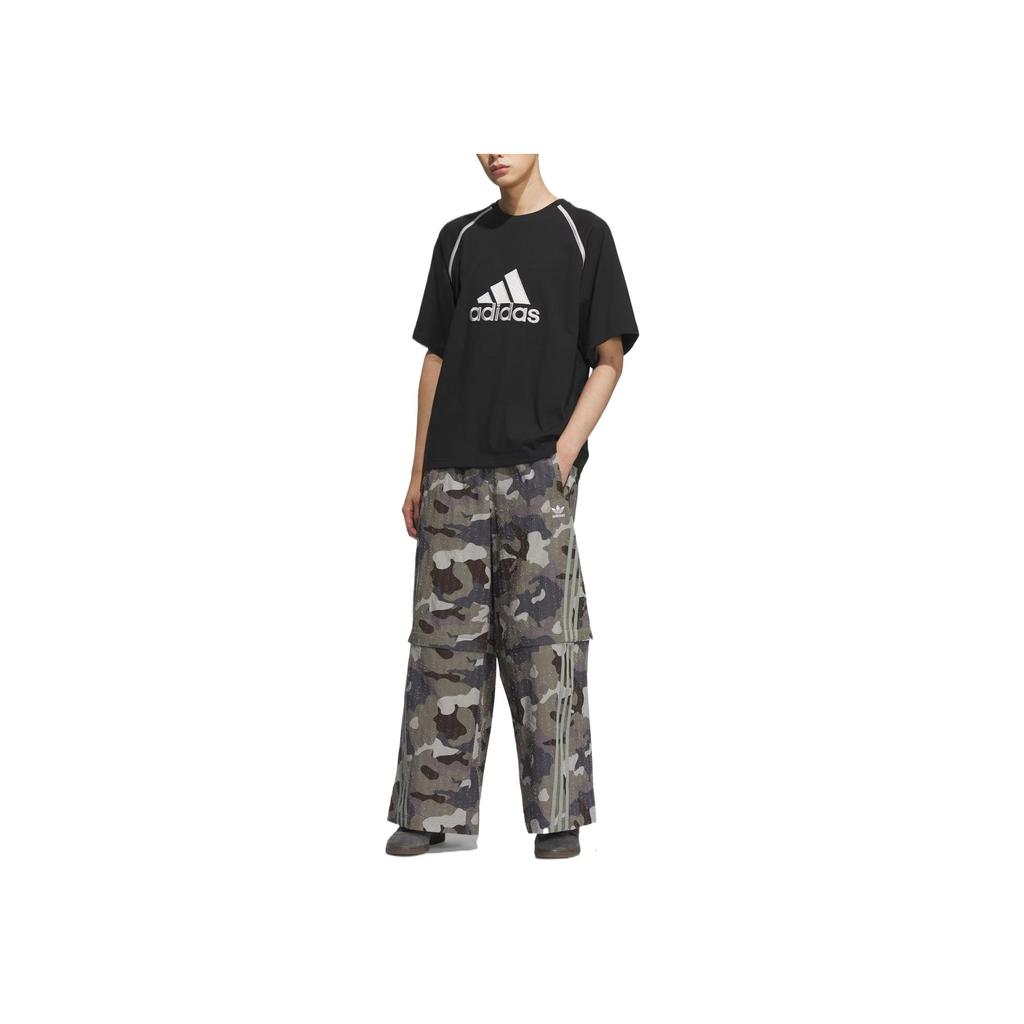 Adidas Originals Badge Soft Comfortable Simple Logo Versatile Short Sleeve T-Shirt Men Tops Black KC3861