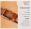 Men's Genuine Leather Pin Buckle Belt - Retro Style for Casual Wear