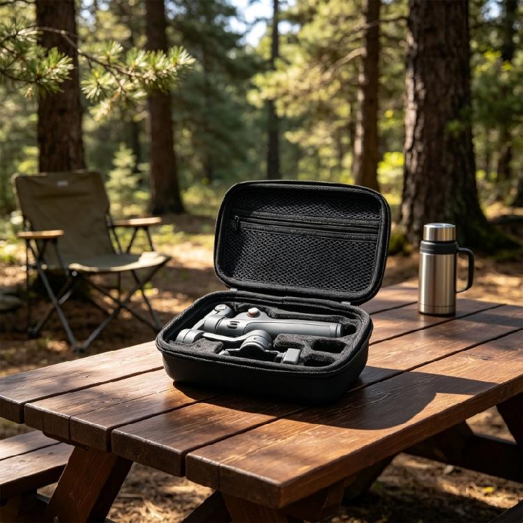 Handheld Storage Case for Mobile 8/7P Handheld Stabilizers, with Shaped Interior and Zippered Pocket