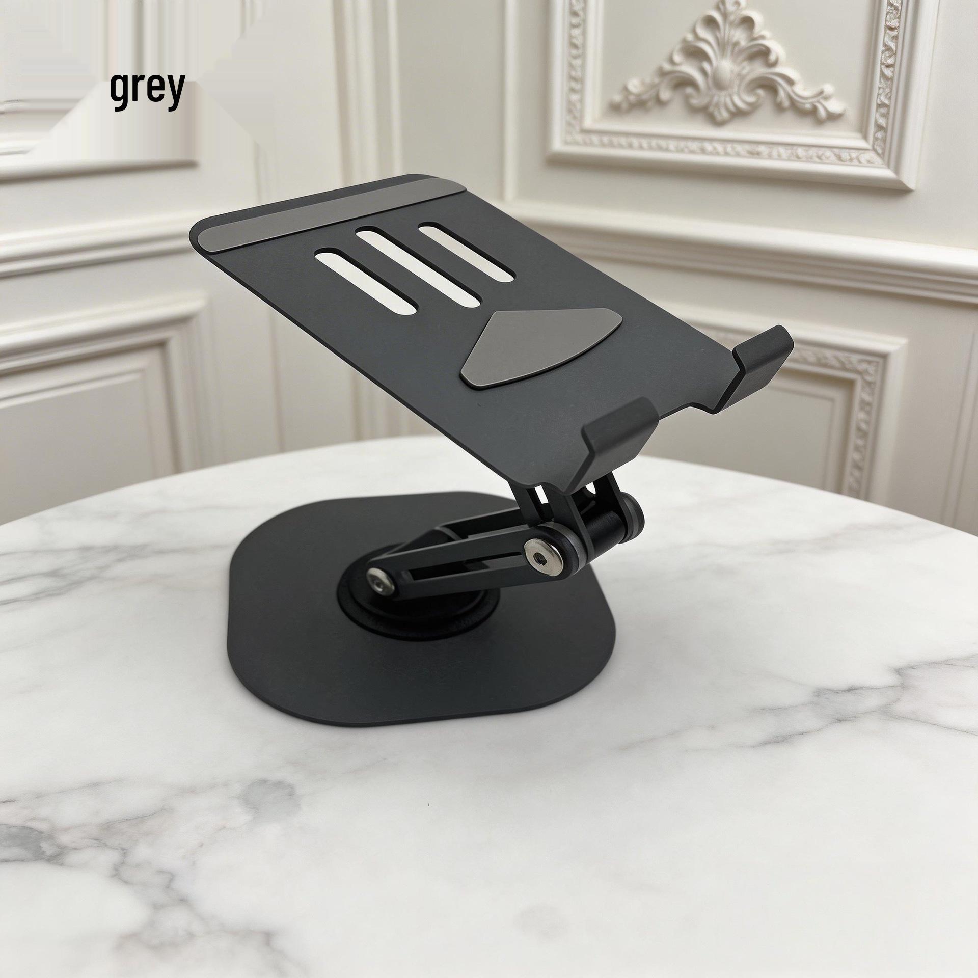 

360° Rotating Metal Phone Stand - Shockproof, Folding, Cooling, Ideal for Live Streaming серый