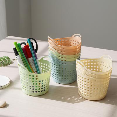 48Pcs PP Desktop Pencil Holder Large Capacity Desktop Pencil Basket Openwork Mini Storage Basket Space Saving for School Office