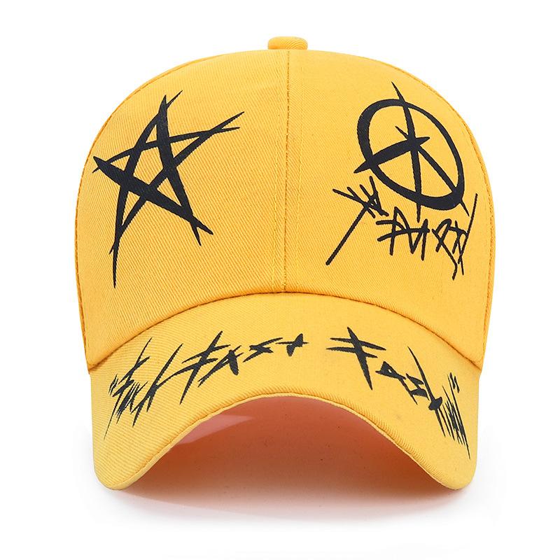Versiune coreeană șapcă de baseball cu parasolar graffiti modă tineret student bărbați și femei stradă casual cu imprimeu primăvară și vară