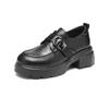 Black platform new autumn and winter small leather shoes with skirt single shoes