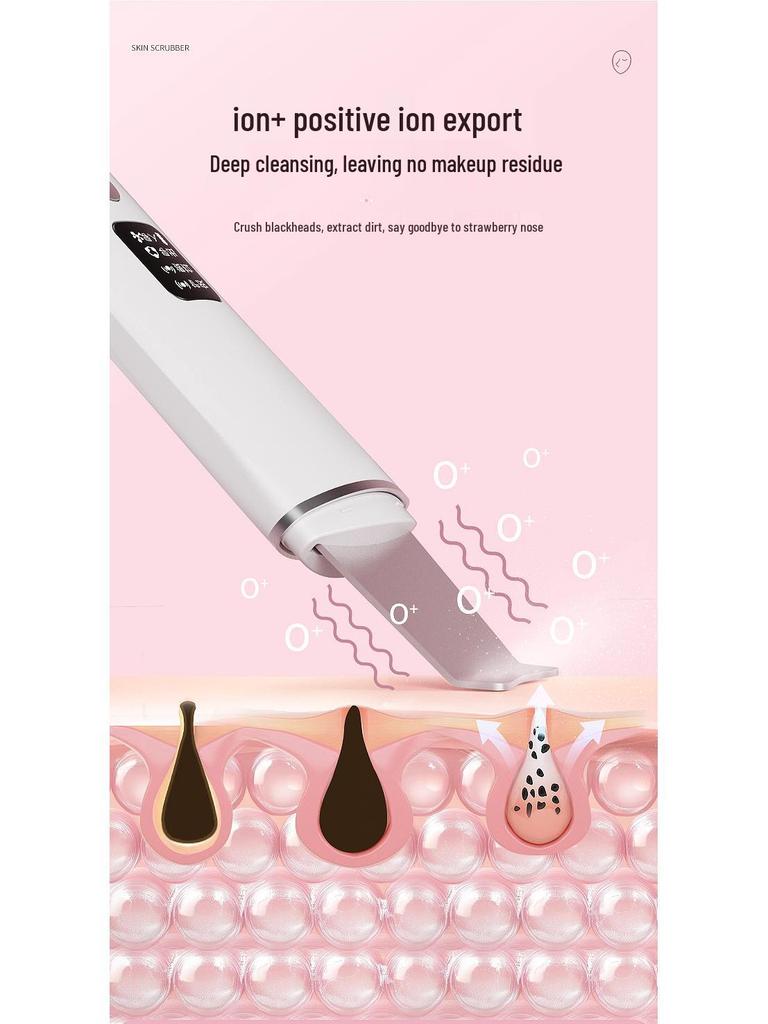 Ultrasonic Facial Cleanser & Blackhead Remover with EMS Ion Technology
