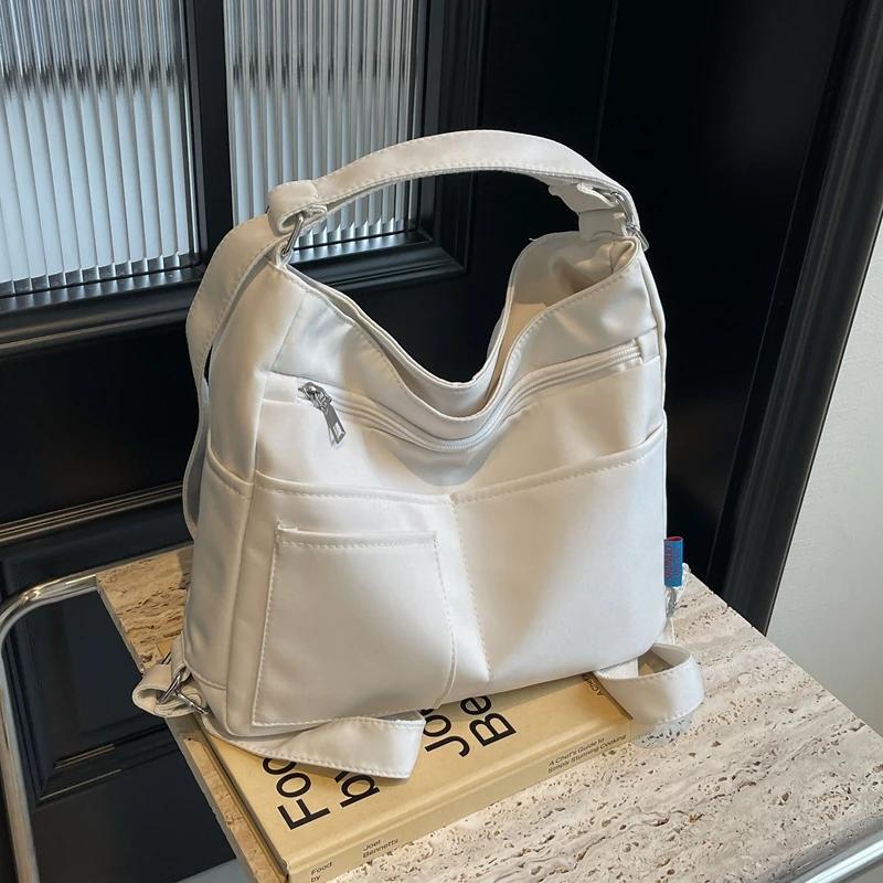 Neformální Nylon Velkokapacitní Dámské Crossbody Tašky Tašky přes rameno pro ženy Základní styl na zip