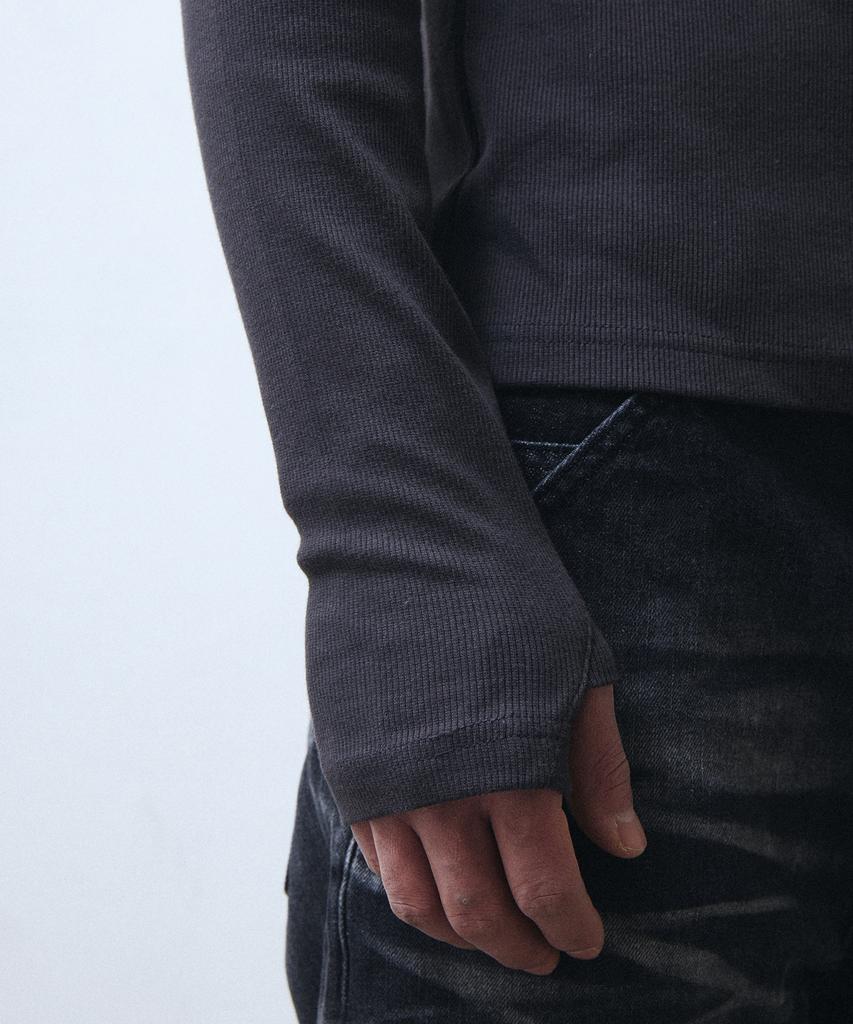 Lekim Cubic Cross Long Sleeve (Charcoal)