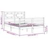 VidaXL Cadre de lit avec tête de lit blanc 120x200 cm bois massif 3194437
