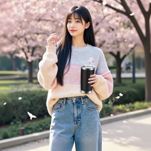 600ml Vacuum Insulated Stainless Steel Tumbler with Straw, Spill-Proof, Double-Walled Design, Wide Mouth, Direct Drinking, and Lid for Outdoor Use