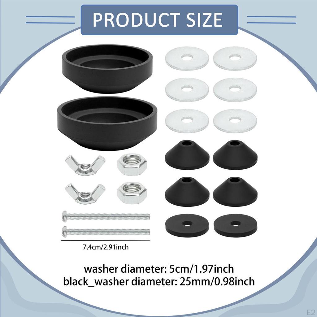 Toilet Tank Bolts, Repair Kit Seal Washers, Waterproof Leakproof Easy Installation, Maintenance