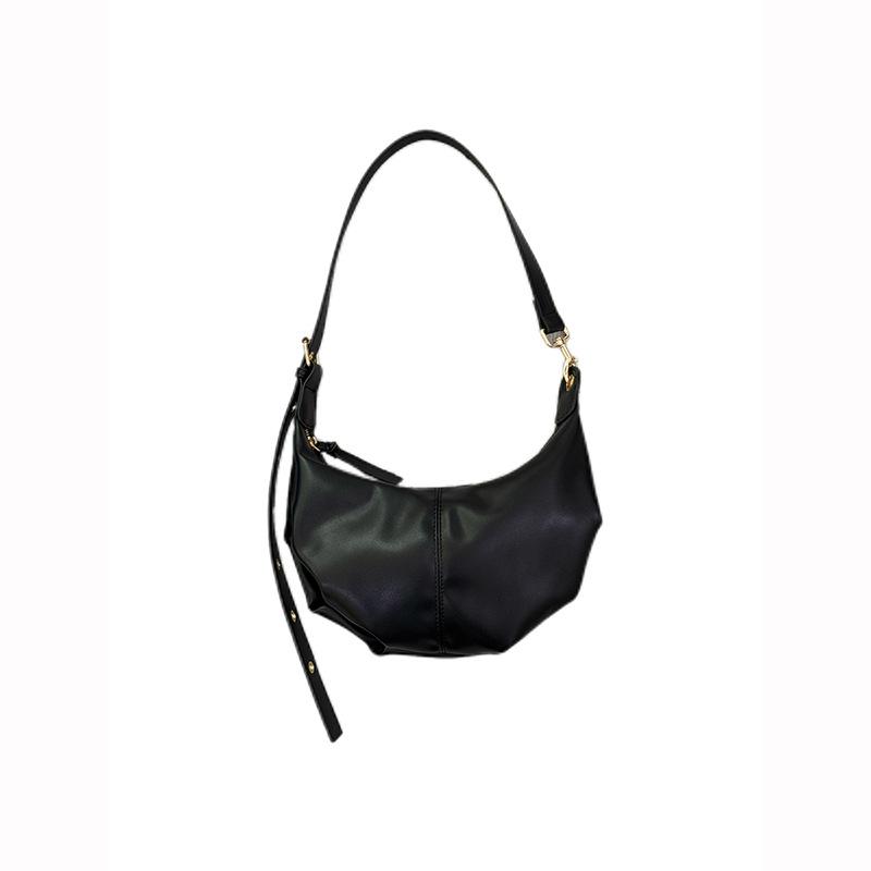 Soft leather large capacity dumpling bag women's 2025 new retro high-end niche commuter shoulder messenger bag