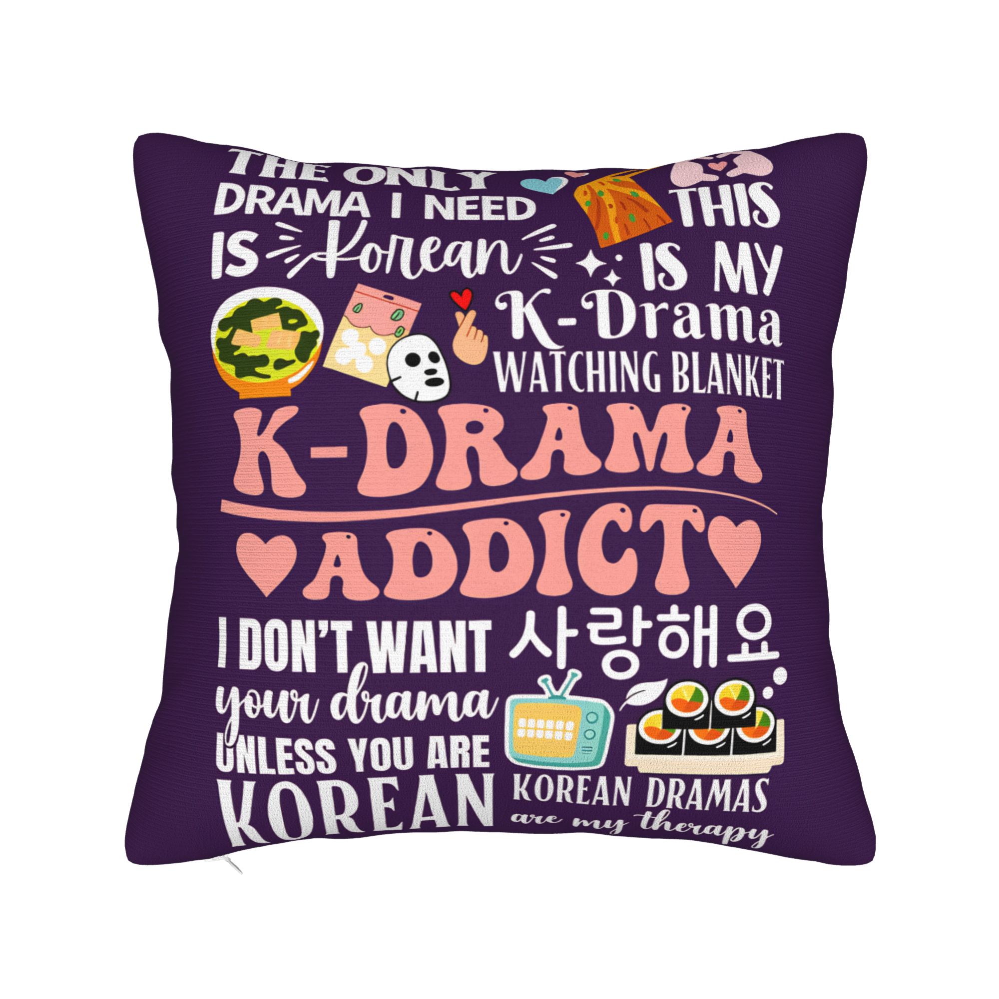 Наволочка K-Drama K Pop Корейский Дизайн Чехол для Подушки Милая Забавная Наволочка для Офиса Автомобиля Дома Декоративные Наволочки 40x40cm