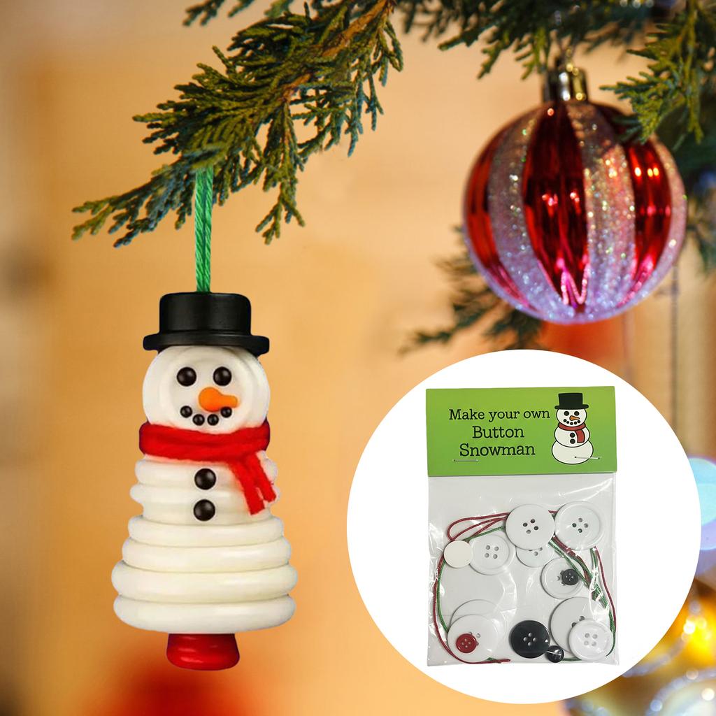 DIY Button Christmas Crafts Ornament Kit Christmas Ornament Kit Homemade Sewing Ornaments Fun Holiday Decorations for All Ages