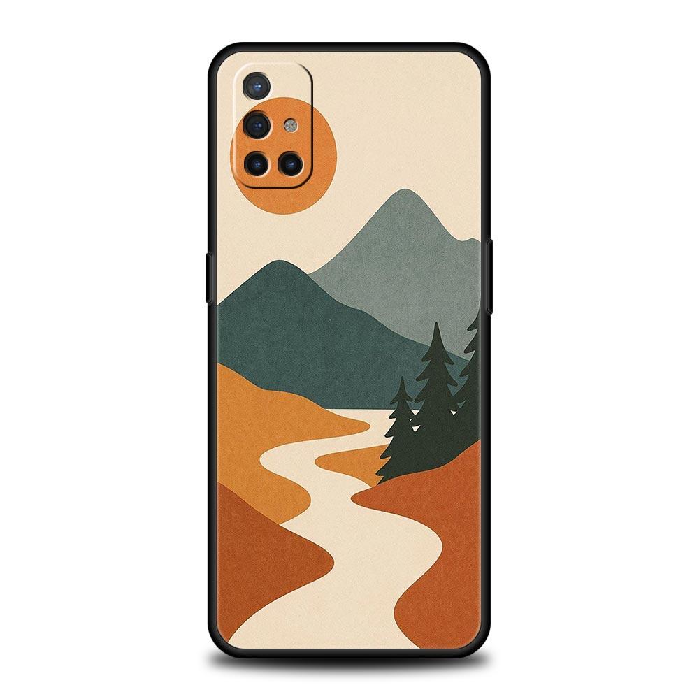 Mountain Sunrise Line Case For OnePlus 15 13 12 11 10 9 8 15T 13T 10T 7T Pro 13R 12R 9RT 8T Nord 4 N10 2T CE 2 3 5G Cover