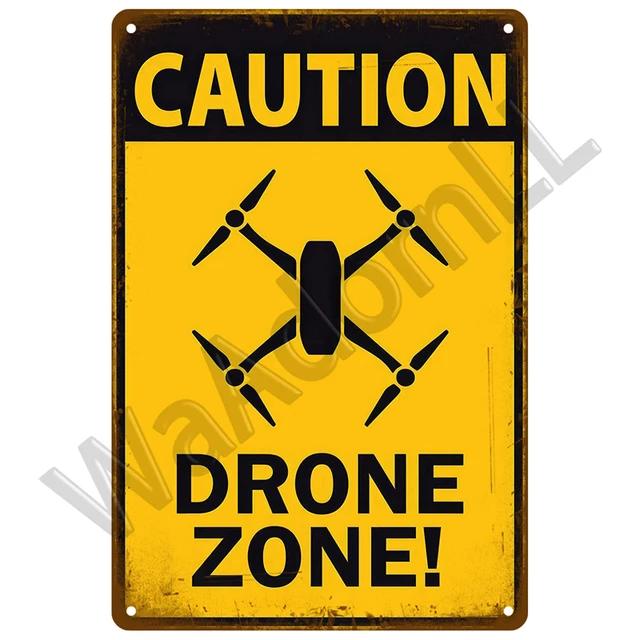 Vintage Retro Warning Tin Signs  Metal Caution Sign for Cafe Club Man Cave Pub Home Bars Coffee Shop  Wall Decor Art for Home