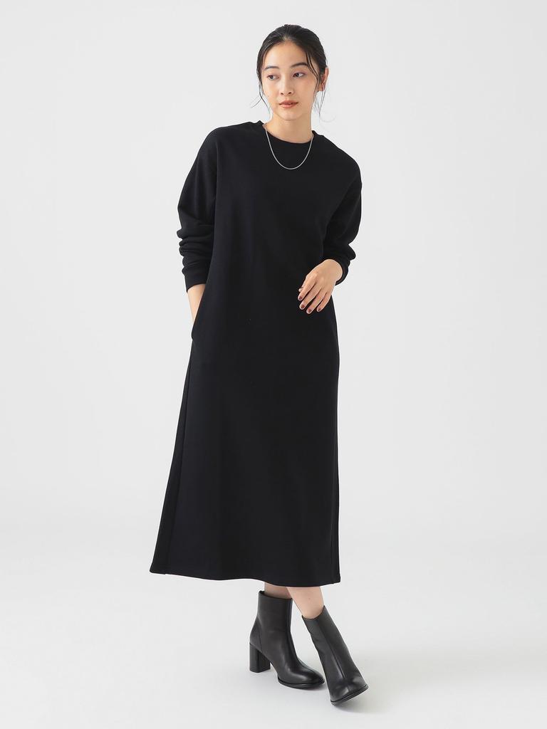 B:MING LIFE STORE by BEAMS Women's Fleece Dress with Sleeve Form (S-M) Black, Size S