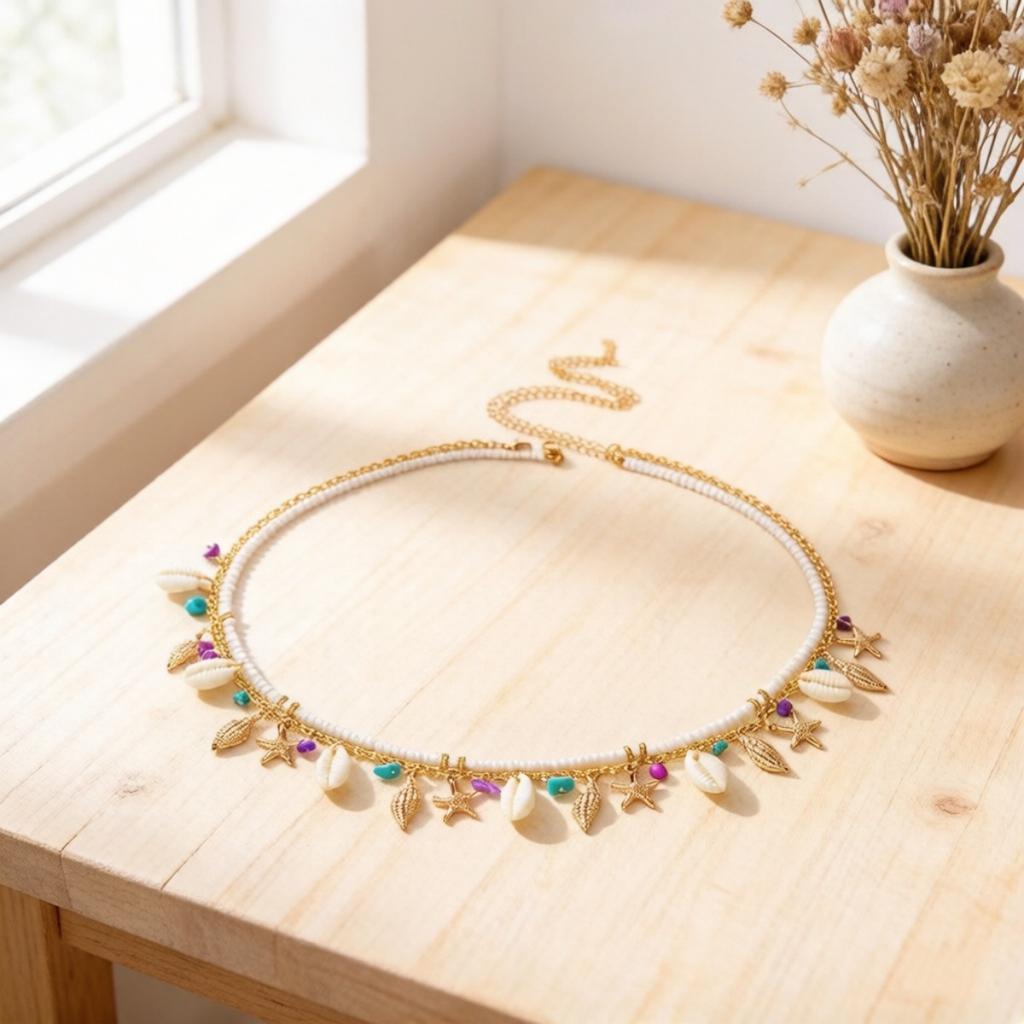 Double Layer Conch Starfish Shell Tassel Rice Beaded Waist Chain For Women Men Ocean Gravel Belly Chain Summer Boho Body Jewelry