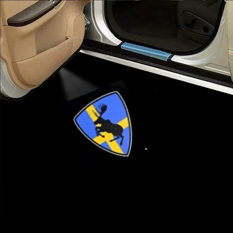 LED HD Logo For VOLVO Polestar 1 2 V60 XC40 Car Door Light Projector Ghost KYTR3 Shadow Laser Welcome Light Courtesy Atmosphere Lamps