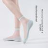 5 Pairs Lace Glass Stockings for Children Spring and Autumn Transparent Cotton Sole Anti-hook Crystal Socks Short Socks