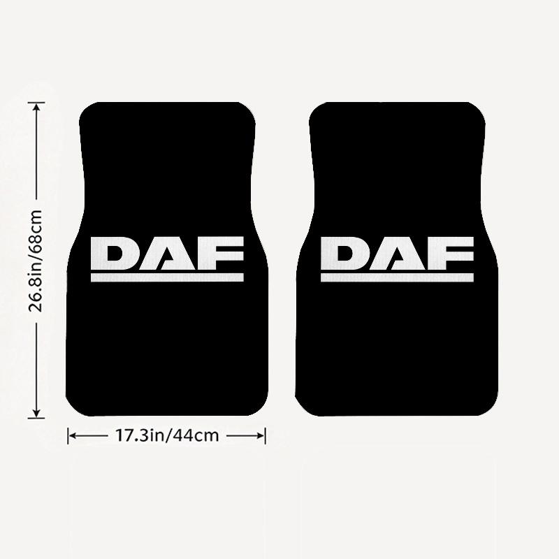 DAF pattern  Black Car Floor Mats Full Coverage All-Season Car Mats, XPE Non-Slip And Wear-Resistant Mats Suitable for SUV Interiors, Textured Car Car