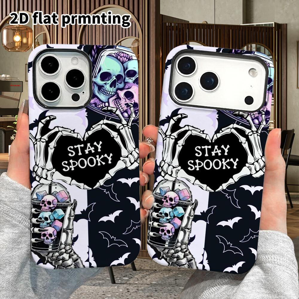 Phone Case: 2D Flat Suitable for iPhone 18, 17, 16, 15, 14, 13 Pro Film Protection Case, Couple Style, Cartoon Illustration, Christmas and Halloween G