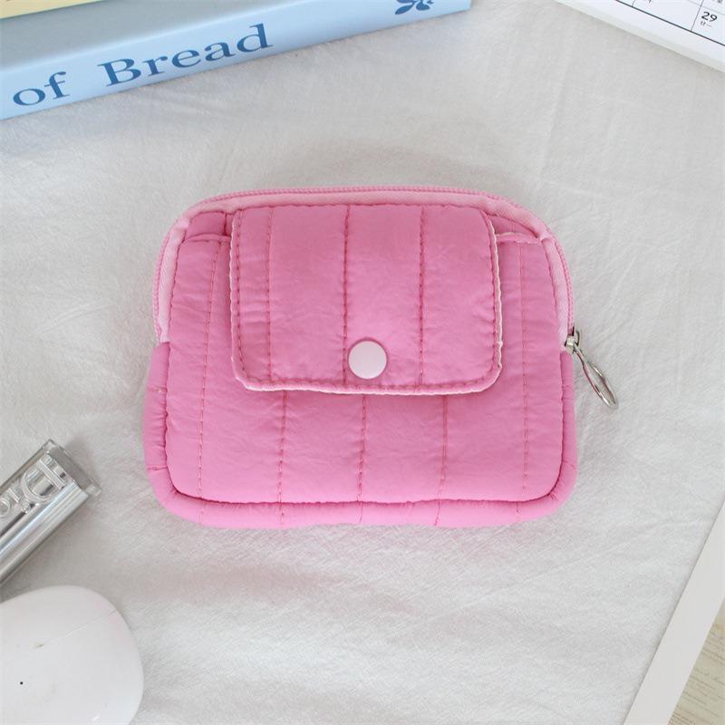 Cute Cartoon Floral Quilting Document Storage Bag Card Wallet Coin Purse ID Card Holder Driver's License Holder Badge Holder