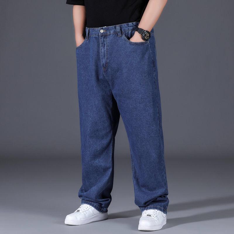 Herrenhosen Übergröße Jeans Herren Streetwear Große Größen Baumwolle Lockere Jeanshosen Lässige Cargohosen Atmungsaktive Große Dicke Hosen