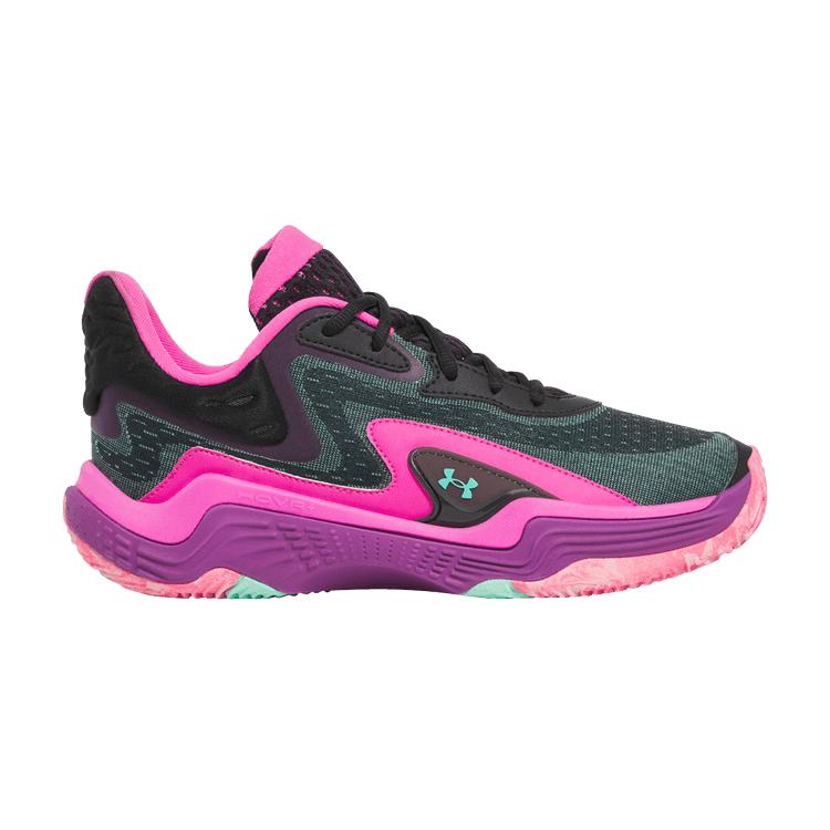 

Under Armour Spawn 7 Black Andromeda Purple Men Sneakers Comet-Green 3028834-001 42