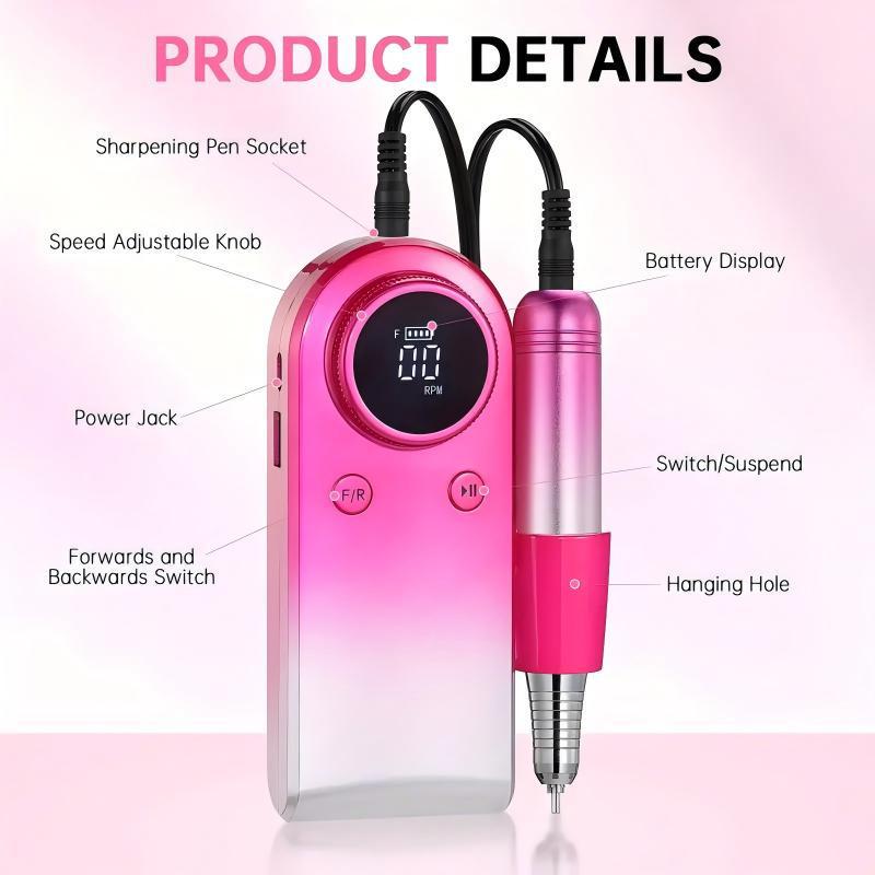 June 2025 Portable MS-901 Rechargeable Nail Drill for Professional High-Speed Nail Removal