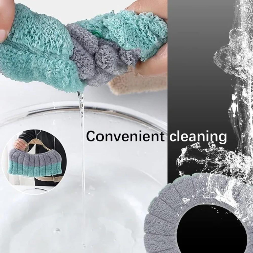 Easy Install Thickened Toilet Seat Cover Mat Washable Warm Toilet Seat Cushion Cover Soft with Handle Toilet Mat Bathroom