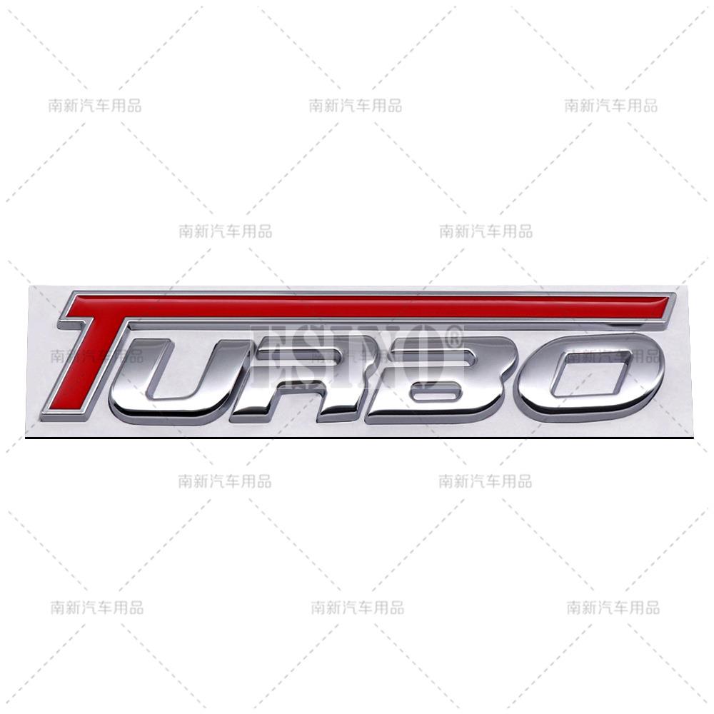 

Car Styling New Design Colorful Turbo 3D Metal Zinc Alloy Universal Fender Emblem Rear Trunk Badge Sticker Decal