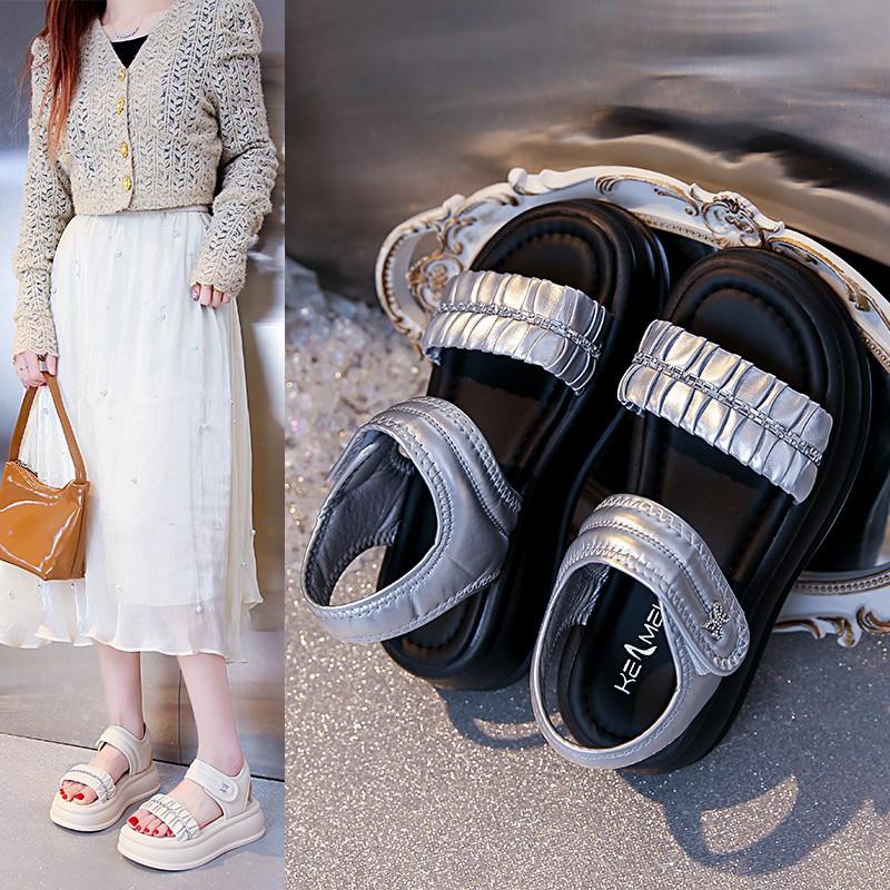 Female Shoes NEW Summer Luxury Women Sandals Thick Sole Cake Shoes with Elevated Slope Heels Roman Shoes Woman Sneakers