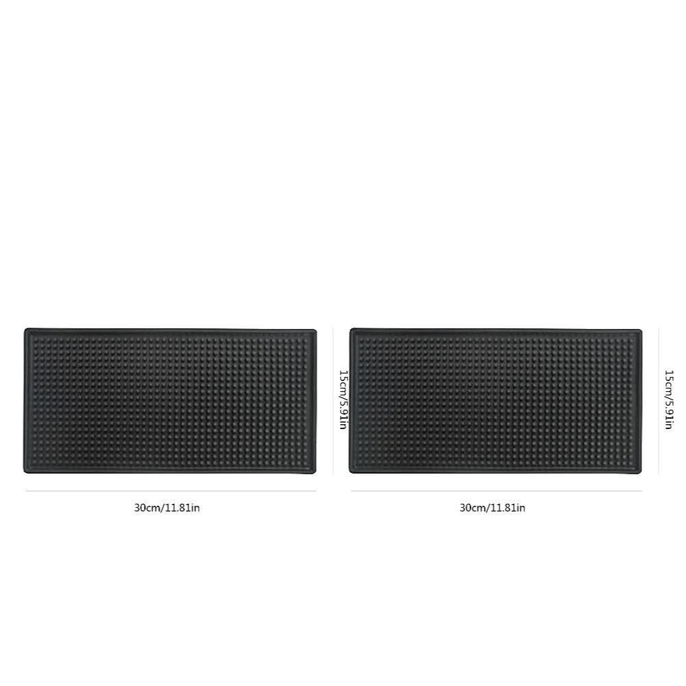 Bar Mat Rubber Coffee Bar Mats Anti-slip PVC Cup Mat Waterproof Heat Resistant Drain Mat for Bar Cafe Barista Cocktail Bartender