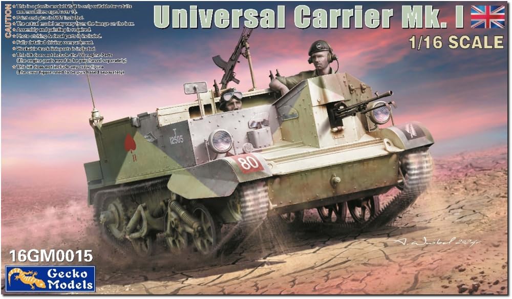 

Gekko Model Universal Carrier Plastic Model GEC16GM0015 1/16 Mk.I (Tank)