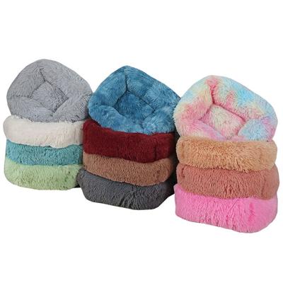 Warmes Plüsch Quadratisches Hunde Bett Haus Kissen Haustier Katze Matte Haustier Bett für Kleine Große Hunde Hond Camas Para Perro Legowisko Dla Psa