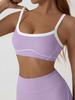 Nude Feel Slimming Sportswear: Women's Color Block Yoga and Outdoor Sports Underwear