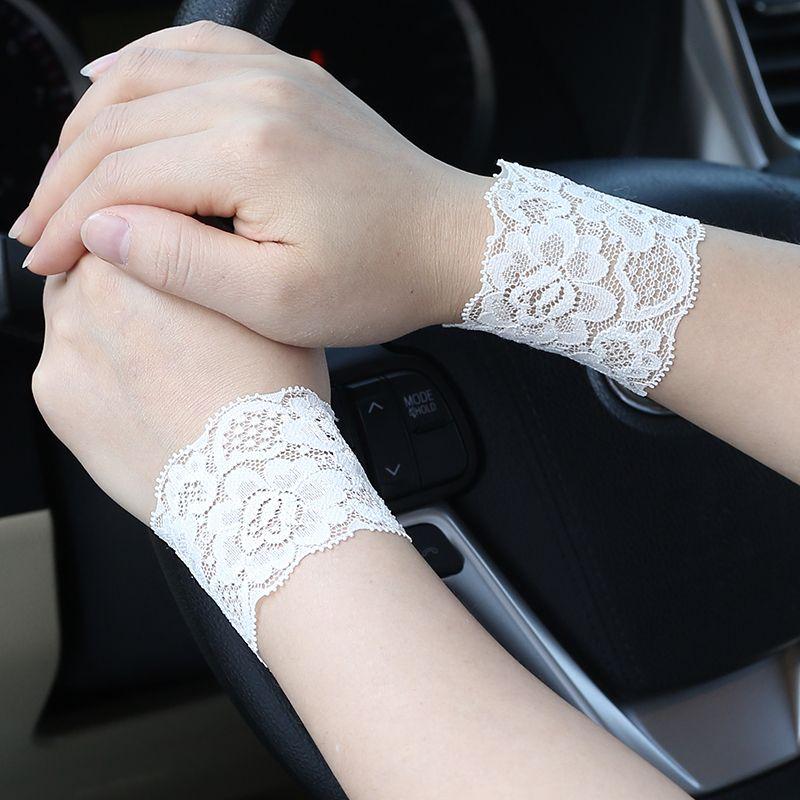 Scar Covering Tattoo Tattoo Sun Protection Female Lace Lace Wristband Decorative Cuff Thin Short Driving High Elastic Wristband