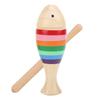 Hölzernes Perkussionsinstrument Ahorn Fischförmig Kinder Cartoon Spielzeug mit Schlägel