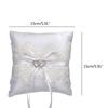 Rings Pillow Western Wedding Props Bowknot Double Heart Rings Cushion Bridal Wedding Rings Holder Engagement Supplies