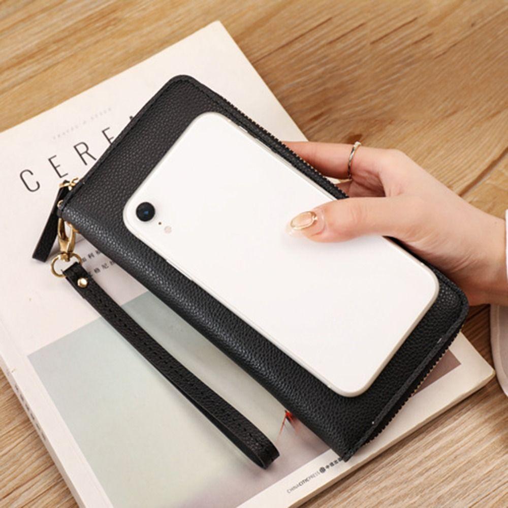 Multifunctional Zipper Long Wallet Large Capacity Leather Card Bag Coin Purse Women