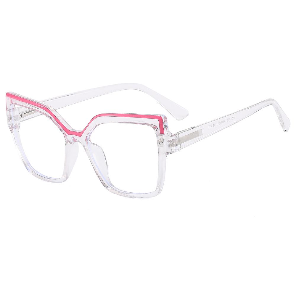 Trendsetting Gradient Cat Eye Glasses: Large Frame, Blue Light Blocking & Myopia-Compatible Blue Light Blocking