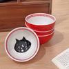Japanese Cute Surprise Cat Tableware Underglaze Colored Rice Bowl Fruit Bowl Cartoon Ceramic Bowl Household Rice Bowl