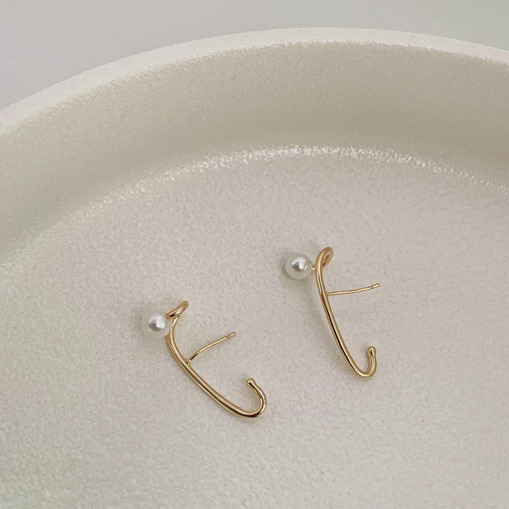 Retro Minimalistische Perlen Ohrhänger für Damen - Koreanischer Promi-Stil