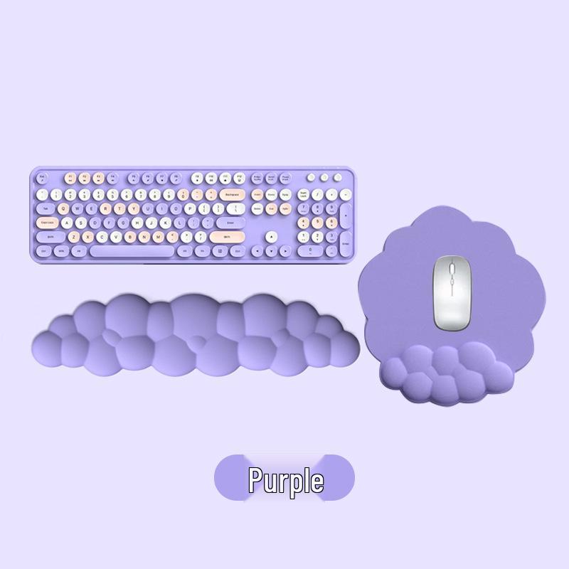 Cross-Border Cloud Memory Foam Keyboard Wrist Rest - Large Non-Slip Desktop Support