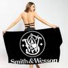 GUN Smith Wesson Bath Towel Microfiber Soft Water Absorbing Breathable For Girl Kids Decorative Cartoon Beach Towel