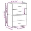VidaXL Cabinets with 2 Drawers 2pcs White 60x31x40cm Engineered Wood, Storage Cabinet, Sideboard, Buffet Cabinet, 858822