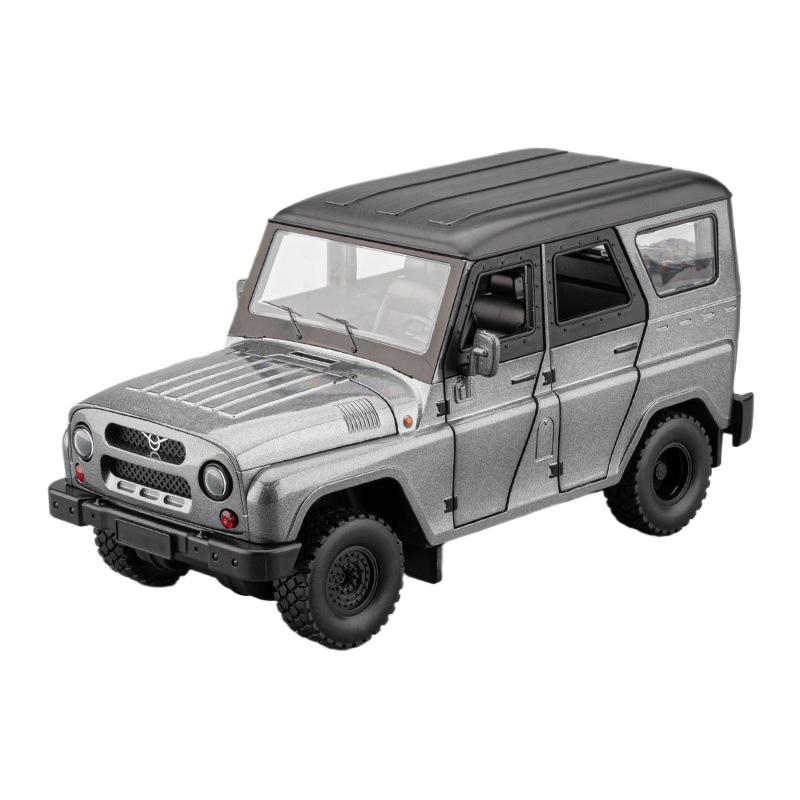 1/18 UAZ Hunter SUV Alloy Model Car Toy Diecasts Casting Pull Back Sound and Light Car Toys for Children Vehicle