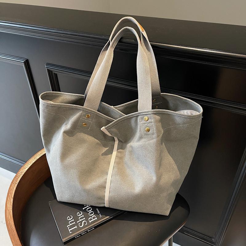 Canvas Bag For Women With Large Capacity Minimalist Style For Work And School