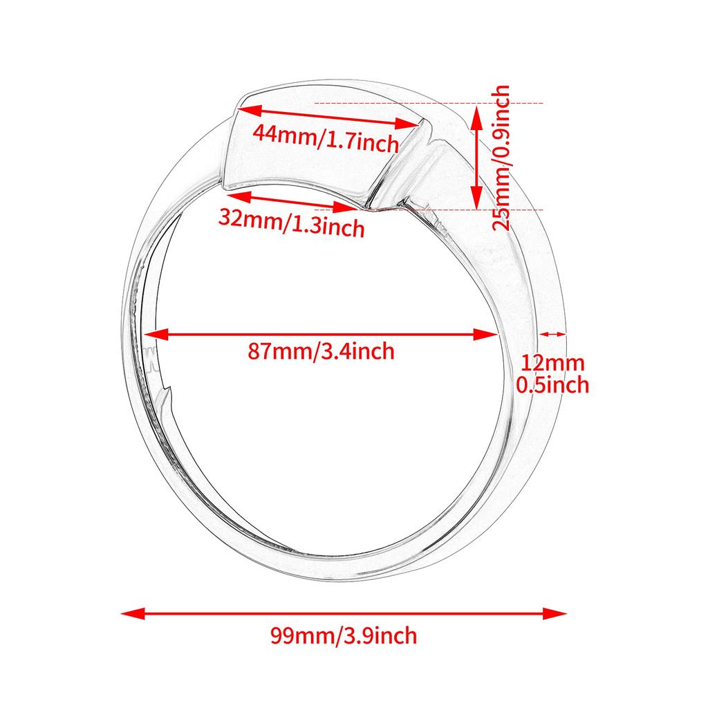 HDBUBALUS Motorcycle Speedometer Trim Ring Bezel Visor Cover for Trike Aluminum 4-inch Harley-Davidson Sportster, Dyna, Breakout, Touring, Electra,